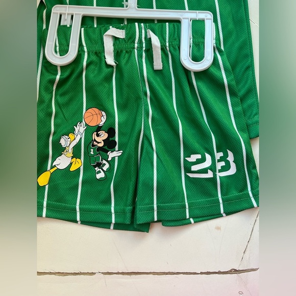 Disney Green Mickey & Friends Tank Top and Shorts Set Basketball - Picture 2 of 2